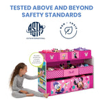 Disney Minnie Mouse Deluxe 9 Bin Design and Store Toy Organizer by Delta Children, Greenguard Gold Certified