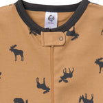 Gerber Baby-Boys 2-Pack Footed Pajamas, Moose, 3-6 Months