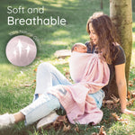 Ring Sling Baby Carrier - USA Lab Tested, 100% Natural Cotton Muslin, Breathable & Ergonomic Ring Sling Rose