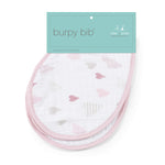 aden + anais Burpy Bib, 100% Cotton Muslin, Soft Absorbent 4 Layers, Multi-Use Burp Cloth and Bib, 22.5" X 11", 2 Pack, Heartbreaker