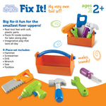 Learning Resources New Sprouts Fix It! My Very Own Tool Set - 6 Pieces, Ages 2+ Toddler Learning Toys, Develops Fine Motor Skills, Toddler Tool Set, First Tool Box, Kids Tool Set,Stocking Stuffers