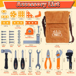 Kids Tool Set,MAGIC4U Toddler Tool Set with Tool Bag,11 Tools Equipements,Pretend Play Construction Kits for Kids Age 3-6 Years Old,Toddler Boy Toys