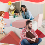 Heypappy Kids Play Sofa, Tangram Square Puzzles Couch Furniture, Modular Kids Play Couchs Furniture, Puzzle Solving Couch Building Fort for Playroom Bedroom Boys Girls Teens, Glow