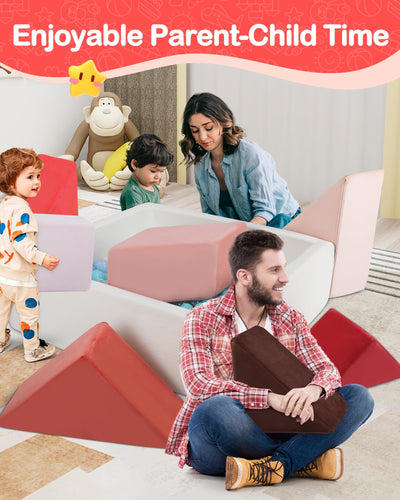 Heypappy Kids Play Sofa, Tangram Square Puzzles Couch Furniture, Modular Kids Play Couchs Furniture, Puzzle Solving Couch Building Fort for Playroom Bedroom Boys Girls Teens, Glow