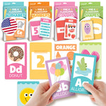 Hadley Designs Alphabet Flash Cards for Toddlers 1-3 - Preschool Learning Activities, Number Color Shapes & ABC Flash Cards for Toddlers 1-3, Daycare Essentials, Homeschool Supplies, Kids Easter Gifts