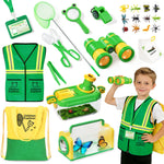 Toycost Kids Explorer Kit & Bug Catcher Kit with Vest, Carry Bag, Binoculars,Observation Jar, Butterfly Net, Magnifying Glass, Outdoor Nature Exploration STEM Toys Camping Gift for Boys Girls Ages 3-7
