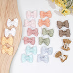 DED Baby Hair Clips 40 Pieces 20 Colors in Pairs Baby Bows Hair Pins Tiny 1.37" Hair Bows Alligator Clips for Girls Infants Toddlers
