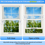 5 Pack Window Locks Diecast Construction, Compatible with Horizontal and Vertical Windows, Fit 1/16'' (0.16cm) up to 7/8''(2.22cm) Wide Rail, Easy Installation, Enhanced Safety(1-3/16'' Short version)