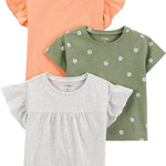 Simple Joys by Carter's Girls' Short-Sleeve Shirts and Tops, Pack of 3