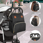 Femuar Diaper Bag Backpack Multifunction Maternity Nappy Baby Bag for Girls & Boys Large Capacity Travel Diaper Bags Dark Black