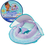 Swimways Infant Spring Float, Baby Pool Float with Canopy & UPF Protection, Swimming Pool Accessories for Kids 3-9 Months, Mermaid