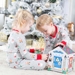 Melissa & Doug Take-Along Wooden Doorbell Dollhouse, Doorbell Sounds, Keys, 4 Poseable Wooden Dolls, 9' H X 6.8' W X 6.8' L