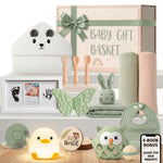 New Baby Gift Basket 21-Piece Set | TOP Newborn Baby Gift Set for Boy & Girl | Gender Reveal Gifts & New Mom Gifts Bundle | Essential Newborn Toys & Accessories Included in Elegant Keepsake Magnet Box