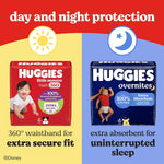 Huggies Size 3 Overnites Baby Diapers: Overnight Diapers, Size 3 (16-28 lbs), 132 Ct (2 Packs of 66), Packaging May Vary