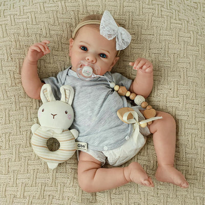 WOOROY Realistic Reborn Baby Dolls - 20 Inch Lifelike Silicone Baby Girl with Full Vinyl Body, Real Life Newborn Anatomically Correct Doll Gifts Toy with Accessories for Kids 3+
