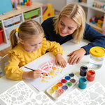40 PCS Stencils for Kids, Stencils for Painting Crafts Reusable Washable Journal Stencil Primary Shape Template for Paper Scrapbooks Drawing