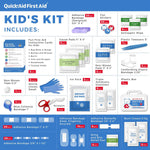 Kids First Aid Kit for Home/Business, Mini Travel First Aid Kit | HSA/FSA Eligible Emergency Kit | Small First Aid Kit for Car | Camping First Aid Kit Hiking | Survival Medical Kit – 145 Pcs