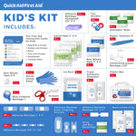 Kids First Aid Kit for Home/Business, Mini Travel First Aid Kit | HSA/FSA Eligible Emergency Kit | Small First Aid Kit for Car | Camping First Aid Kit Hiking | Survival Medical Kit – 145 Pcs