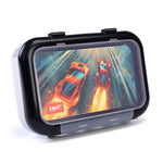 ZIPIT: 2 Compartment Recycled Box - Car Race - Large Capacity Pencil Case, Plastic Stationery Organizer, School Supplies-Small Toys Holder, Kids Boys