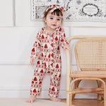 FOCUSNORM Toddler Christmas Baby Boy Girl Outfits Infant Fall Winter Clothes Cute Christmas Tree Jumnpsuit Long Sleeve Romper