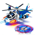 Helicopter Toy for Kids,Boys with Lights and Sounds, Kids Play Airplane, 360°Freedom and Operated Automatic Plane,Airplane Toys for 3 4 5 6 Year Old Up Toddler Boys Girls Birthday Party Favors(Blue)