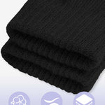 Cooraby 2 Pairs Kid's Thick Magic Gloves Toddler Winter Stretchy Warm Full Fingers Gloves Mittens