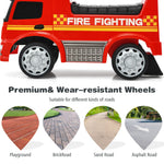 Costzon Ride On Push Car for Toddlers, Licensed Mercedes Benz Sliding Car w/Steering Wheel, Horn, Headlights, Under Seat Storage, Foot-to-Floor Riding Toy for Boys Girls 18-36 Months (Fire Truck, Red)