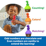 Learning Resources Counting Cupcakes - Number and Color Recognition Skills, Kitchen Play Food for Kids, Fine Motor Skills, Matching Toys, Homeschool, Birthday Gifts for Boys and Girls