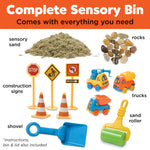 Creativity for Kids Sensory Bin: Construction Zone Playset - Preschool Learning Activities, Excavator Toys for Boys Ages 3-5+, Outdoor Toys and Gifts for Kids