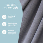 Sleepy Wrap Stretchy Ergonomic Baby Carrier Sling for Newborns to Toddlers - Hands-Free Lightweight Baby Wrap 7-35 lbs (Dark Gray)