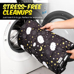 Roll Up Kids Nap mat with Fleece Ultra-Soft Minky Blanket and Pillow – Soft Toddlers Sleeping Mat with Dreamy Star-and-Cloud Design for Daycare, Preschool, Travel, Camping, Kindergarten