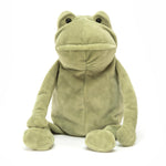 Jellycat Fergus Frog Stuffed Animal, Medium 13 inches - Amphibian Plush Toy - Classic Children's Gift