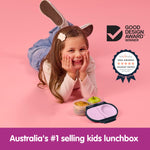 b.box Snack Box - Leakproof Mini Bento Box for Kids & Toddlers, 2 Compartment Snack Containers for Kids, Lunch Containers, Dishwasher Safe, BPA Free, PFAS Free, Ages 4m+, 1 3/4 Cup - Indigo Rose