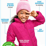 The Children's Place Baby and Toddler Girls' Medium Weight Wind-Resistant, Water-Resistant Puffer Jacket