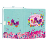 Butterfly Journal for Girls - Gift for Teen, Kids - Diary with Pen & Magnetic Closure, 192 Pages for Writing, 5.3"x7.5" Hardcover Lined Notebook