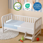 TeQsli Crib Mattress, Breathable Memory Foam Toddler Mattress, with Removable Machine Washable Cover, Fits Standard Baby & Toddler Bed (52" x27.6" x4.5")