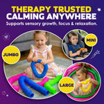 Nutty Toys Pop Tubes - Large 8-Pack Sensory Toys - Creative STEM Learning for Kids & Toddlers - Connect & Pop! Top ADHD Autism Fidget 2026, Best Boy & Girl Valentines Day and Easter Basket Gifts Idea
