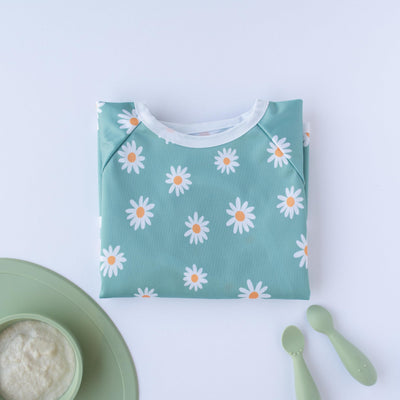 Torange Baby Bib, Long Sleeve Bib for Toddler, Waterproof Bibs for Baby, Baby-Led Weaning Smock, Machine Washable Feeding Bib