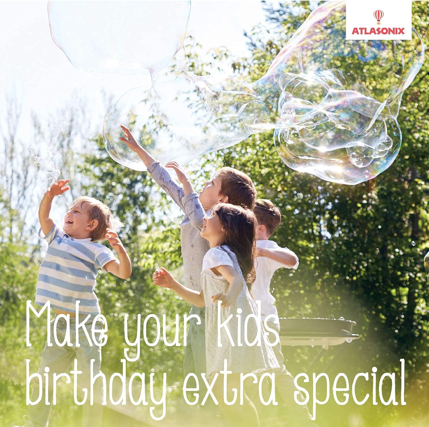 Bubbles for Kids – Giant Bubble Wand & Powder Mix | Makes 896 oz (7 Gallons) of Bubble Solution | Bubble Refill for Big Bubbles, Bubble Machine, Outdoor Fun | Non-Toxic & Long-Lasting
