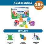 Learning Resources Peekaboo Learning Farm - 10 Pieces, Ages 18+ Months Toddler Learning Toys, Counting and Sorting Toys, Farm Animals Toys