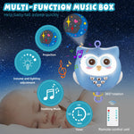 SUMWE Baby Crib Mobile with Music and Lights for Boys Musical Mobile Animals for Crib Bassinet Girls Toys Hanging Portable Safari Nursery Decor Blue