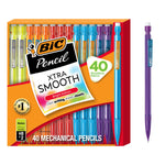 BIC Xtra Smooth Bright Edition Mechanical Pencils, 0.7 mm Medium Point, Refillable and Retractable, 40-Count