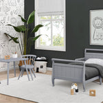 Delta Children Wood Sleigh Toddler Bed, Grey