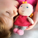 HABA Soft Baby Doll Hertha, 6" Tiny Plush First Doll for Newborns & Toddlers, Machine Washable Gift for 1-3 Year Old Girls and Boys