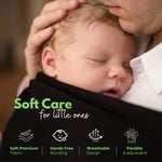 ELDOMA Black Baby Wrap Carrier - Lightweight, Breathable Baby Sling, Hands Free Baby Carrier Sling, Baby Carriers from Newborn to Toddler, (7-35 lbs / 3-15kg)