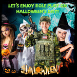 Metemot Kids Army Costume for Boys, Military Soldier Costume with Army Toys, Boys Halloween Costume with Camouflage Vest, Solider Boy Dress up age 3-12…
