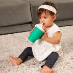 Infantino My 1st Tumbler, Silicone Sippy Cup with Straw & Handle, Spill-Resistant, for On-the-Go, BPA-Free Transition Cup, Alpine