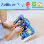 Melissa & Doug Vroom & Zoom, Interactive Wooden Dashboard, Racing Car Steering Wheel Toy, Lights & Sounds, Preschool Learning Toys for Girls & Boys 3+ - FSC Certified