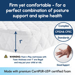 Pro Goleem Pack and Play Mattress (38"x26"), Waterproof Pack n Play Mattress Pad with Carry Bag, Firm Playard Mattress with Soft Cover, for Babies and Toddlers