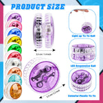 20 Pack LED Light Up Yo Yo Plastic Yoyo Glow in the Dark Yoyo Toys for Kids Party Favors Birthday Gifts Classroom Prizes Carnival Bulk Toys, 10 Colors